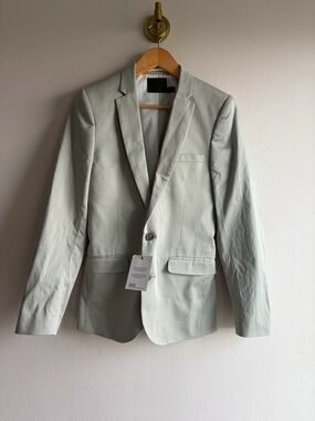 Asos Light Sage Green Men's Single-Breasted Blazer